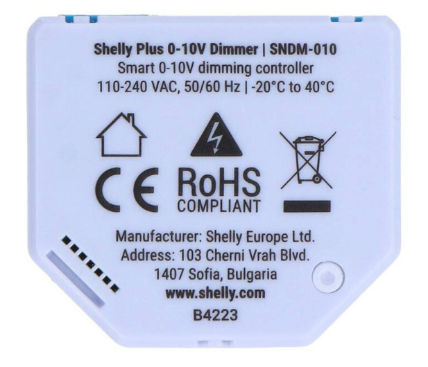 Shelly Inteligentny Ściemniacz światła WiFi Plus 0-10V Dimmer - 1268947 - zdjęcie 3